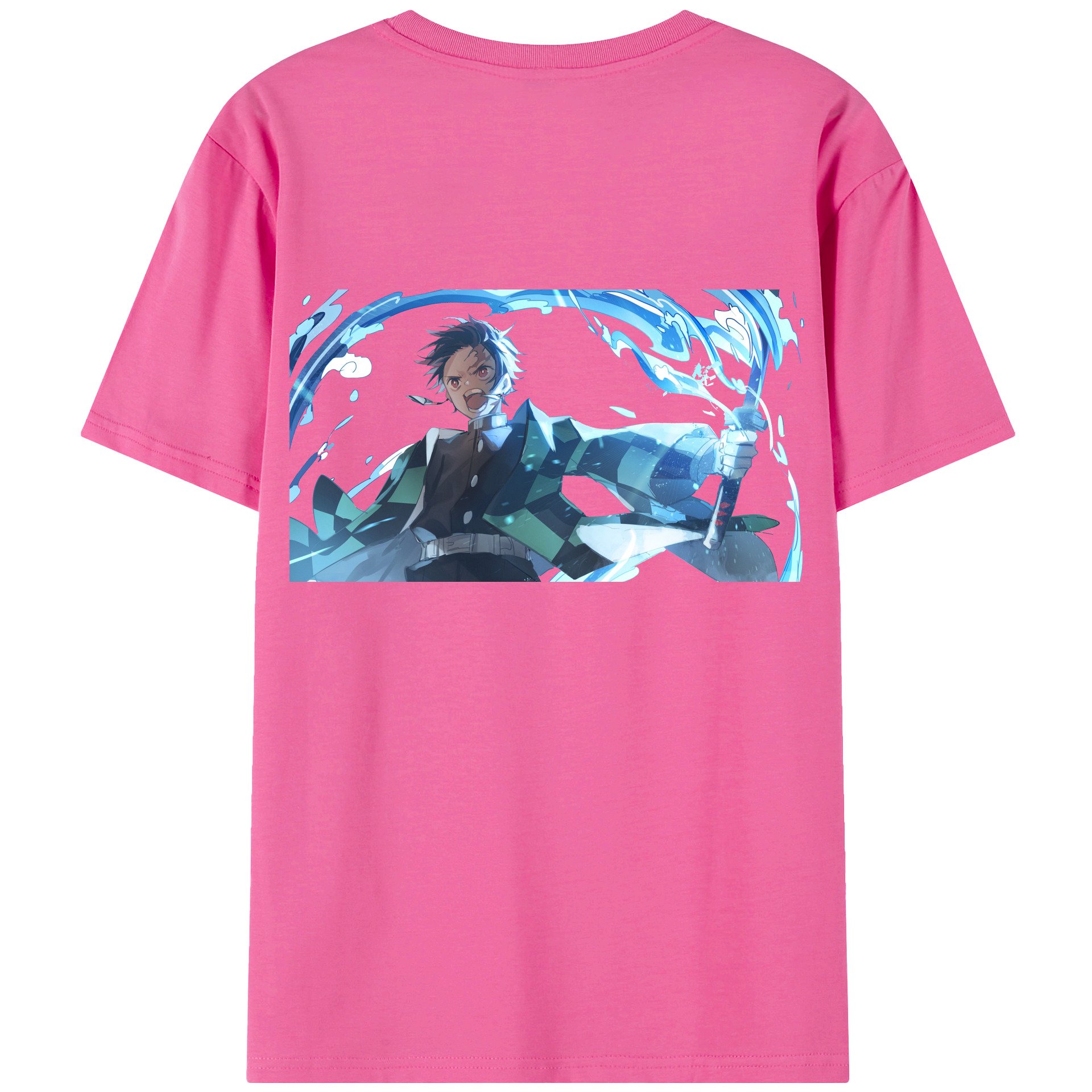 （画像用） 鬼滅の刃 竈門 炭治郎／かまど たんじろう Kamado Tanjirou レディース半袖Tシャツ(バックプリント)